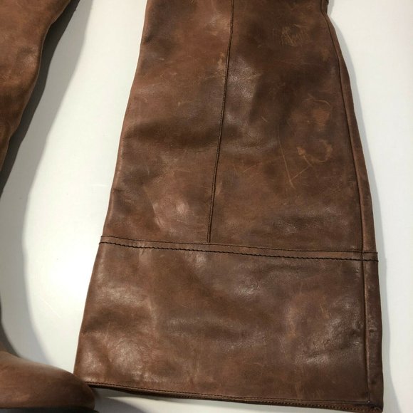 J. Crew Nottingham Leather High Heel Tall Boots 16950 Brown Size 10 Made N Italy - Picture 5 of 11